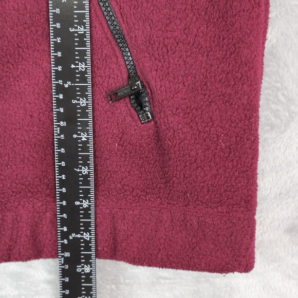Divots Green Meadows Golf 1/2 Zip Pullover Sweater Mens XL Burgundy Polar Fleece - Picture 10 of 10